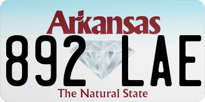 AR license plate 892LAE