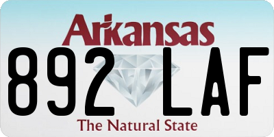 AR license plate 892LAF