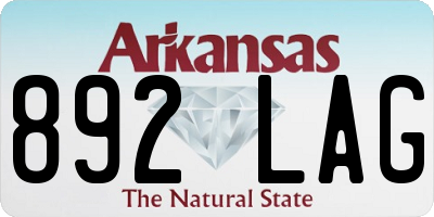 AR license plate 892LAG