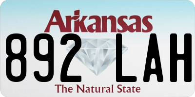 AR license plate 892LAH