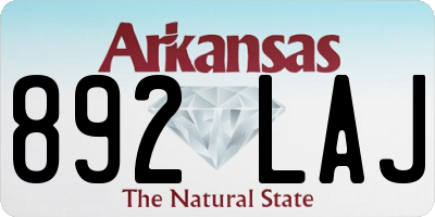 AR license plate 892LAJ