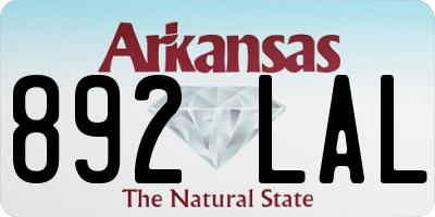 AR license plate 892LAL