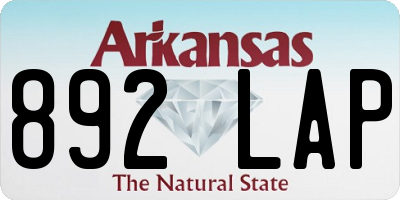 AR license plate 892LAP