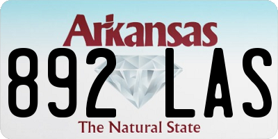 AR license plate 892LAS