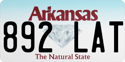 AR license plate 892LAT