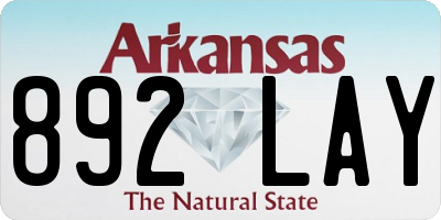 AR license plate 892LAY