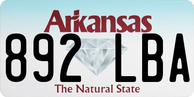 AR license plate 892LBA