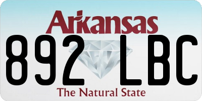 AR license plate 892LBC