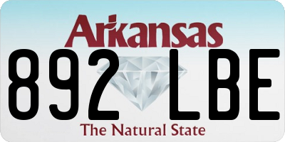 AR license plate 892LBE