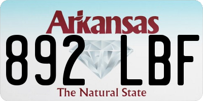 AR license plate 892LBF