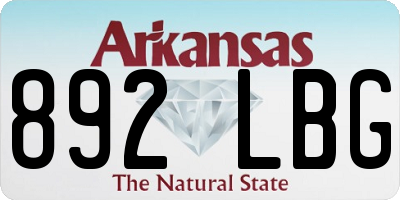 AR license plate 892LBG
