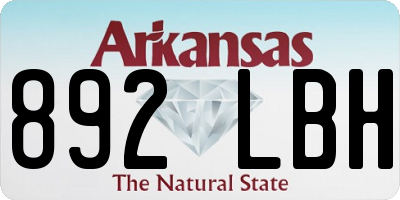 AR license plate 892LBH