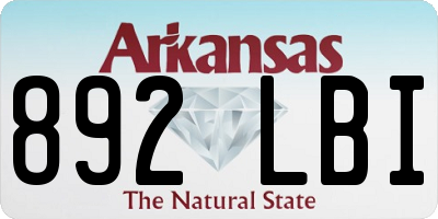 AR license plate 892LBI