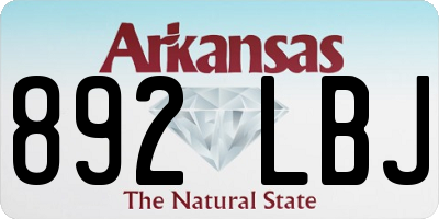AR license plate 892LBJ