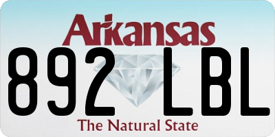 AR license plate 892LBL