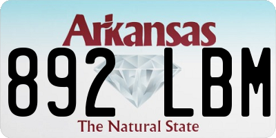 AR license plate 892LBM