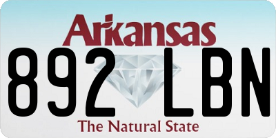 AR license plate 892LBN