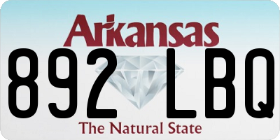 AR license plate 892LBQ