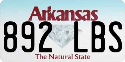 AR license plate 892LBS