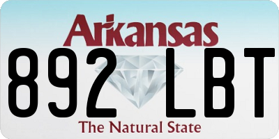 AR license plate 892LBT