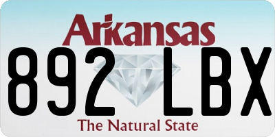 AR license plate 892LBX