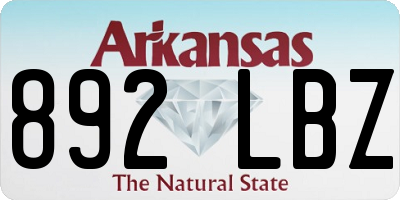 AR license plate 892LBZ