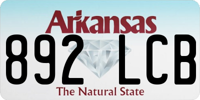 AR license plate 892LCB