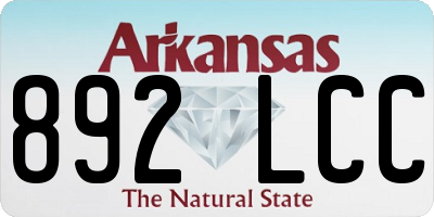 AR license plate 892LCC