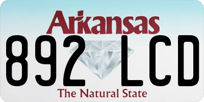 AR license plate 892LCD