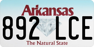 AR license plate 892LCE