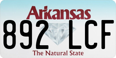 AR license plate 892LCF