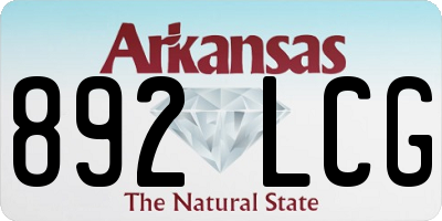 AR license plate 892LCG
