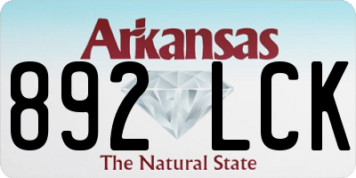 AR license plate 892LCK