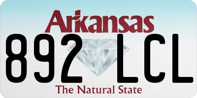 AR license plate 892LCL