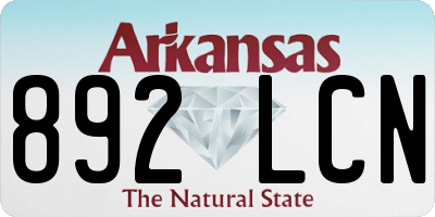 AR license plate 892LCN