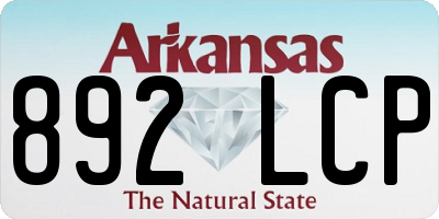 AR license plate 892LCP