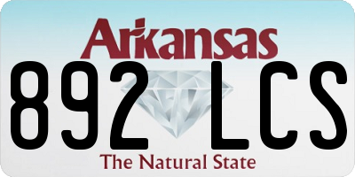 AR license plate 892LCS