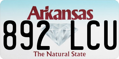 AR license plate 892LCU