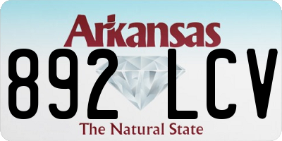 AR license plate 892LCV
