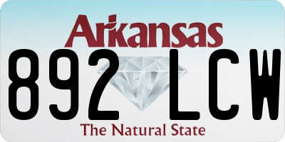 AR license plate 892LCW