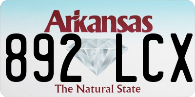 AR license plate 892LCX