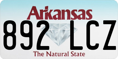 AR license plate 892LCZ
