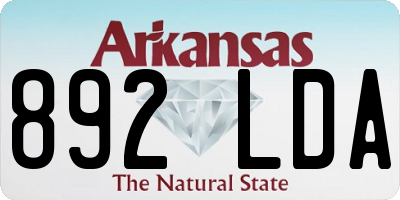 AR license plate 892LDA
