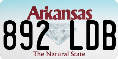 AR license plate 892LDB