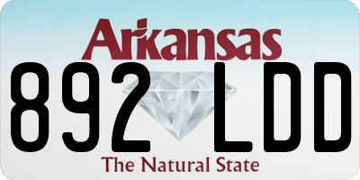 AR license plate 892LDD