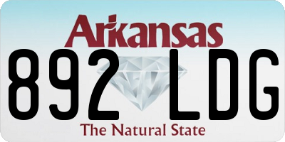 AR license plate 892LDG