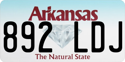 AR license plate 892LDJ