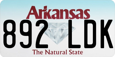 AR license plate 892LDK