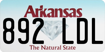 AR license plate 892LDL