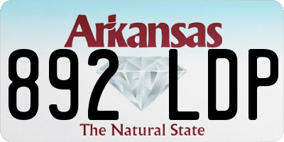 AR license plate 892LDP